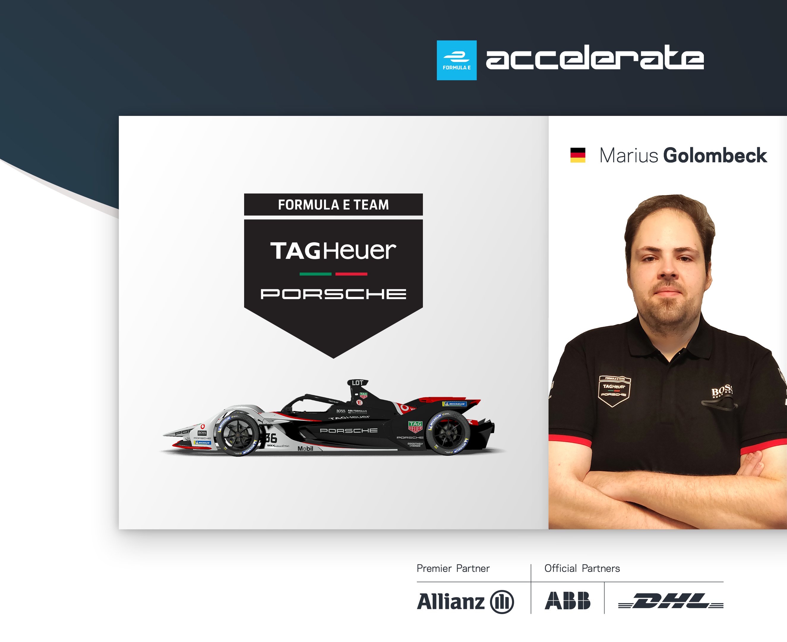 Formula E Accelerate Works Driver for Porsche TAG Heuer Formula E Team